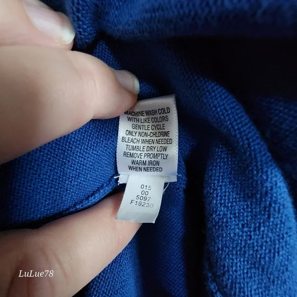 Cherokee Women's Blue Cardigan Sweater Size Large - Picture 6 of 14